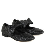 Ballerina in Black Glitter with Bow