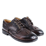 Brogue Derby in Brown Calfskin Leather