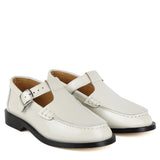 Moccasins in White Calfskin Leather