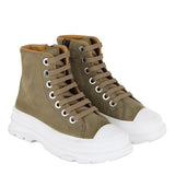 Ankle boots in Khaki Nabuk Leather
