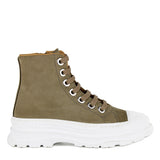 Ankle boots in Khaki Nabuk Leather