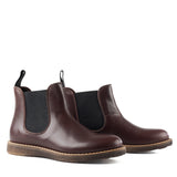 Chelsea boots in bordeaux calfskin leather