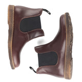 Chelsea boots in bordeaux calfskin leather