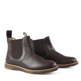 Chelsea boots in brown calfskin leather and light sole