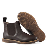 Chelsea boots in brown calfskin leather and light sole