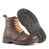 Boots in Brown Buffalo Leather