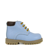 Outdoor Boots in Light Blue Calfskin Leather