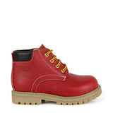 First-steps Outdoor Boots in Red Calfskin Leather