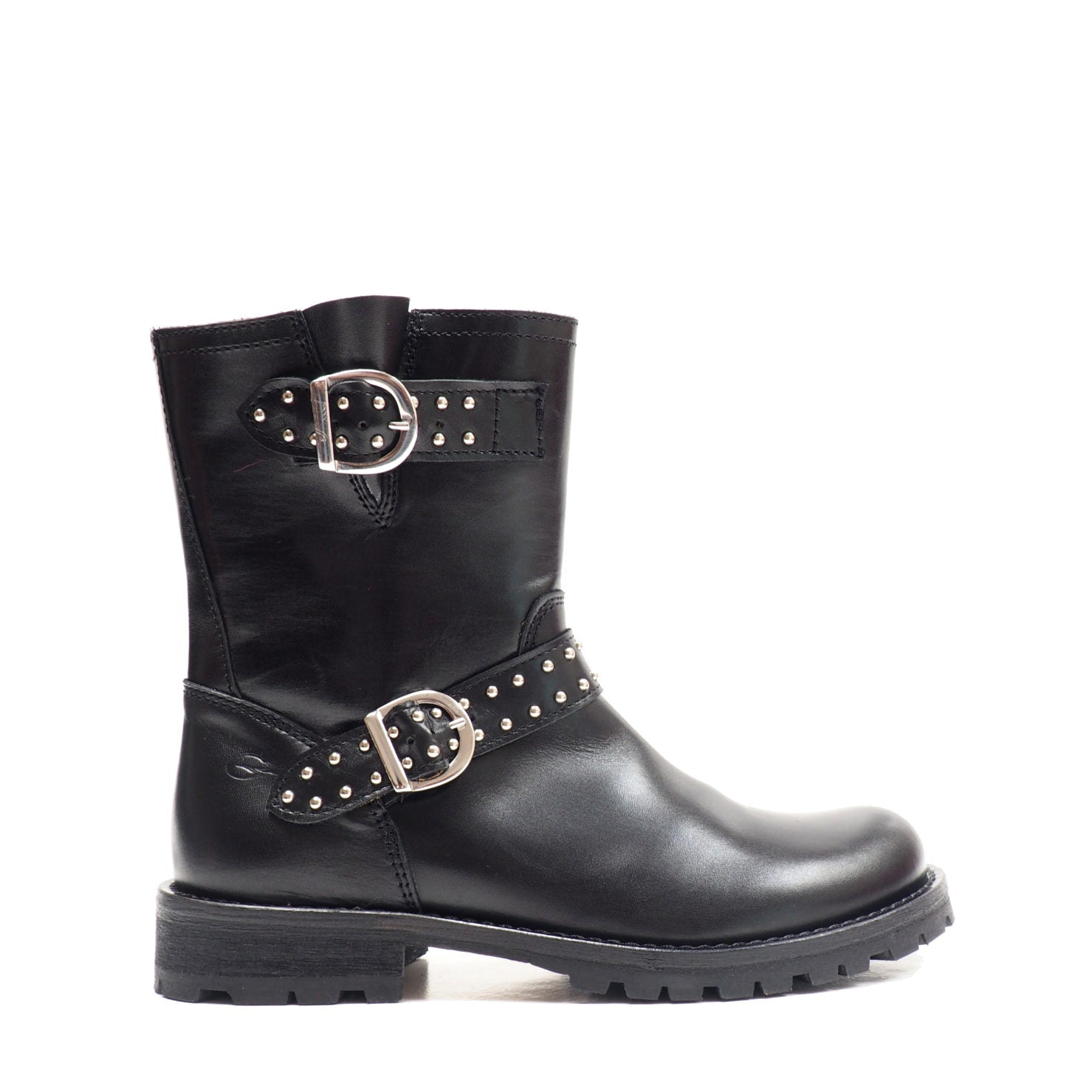 buckeles boots in black calf leather