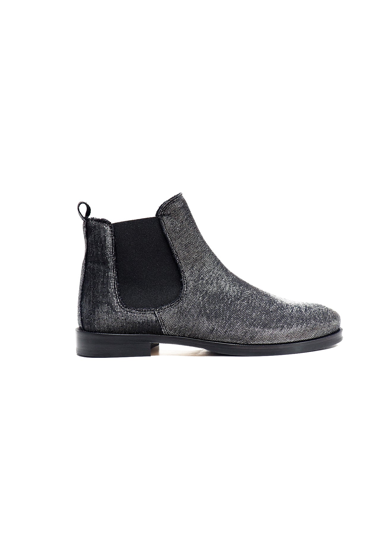 chelsea boot in black lurex