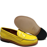 Loafers in Yellow Polished Leather