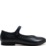 Ballerinas Shoes in Blue Calfskin Leather