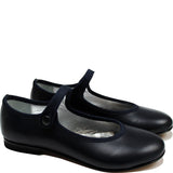 Ballerinas Shoes in Blue Calfskin Leather
