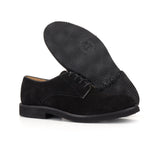 Brogue Derby in Black Suede