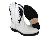 Texan Boots in White Crocodile Effect