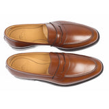 703 Enzo Penny Loafer Calfskin Leather Cognac