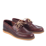 Men's Burgundy Leather Boat Shoes – Goodyear Welted