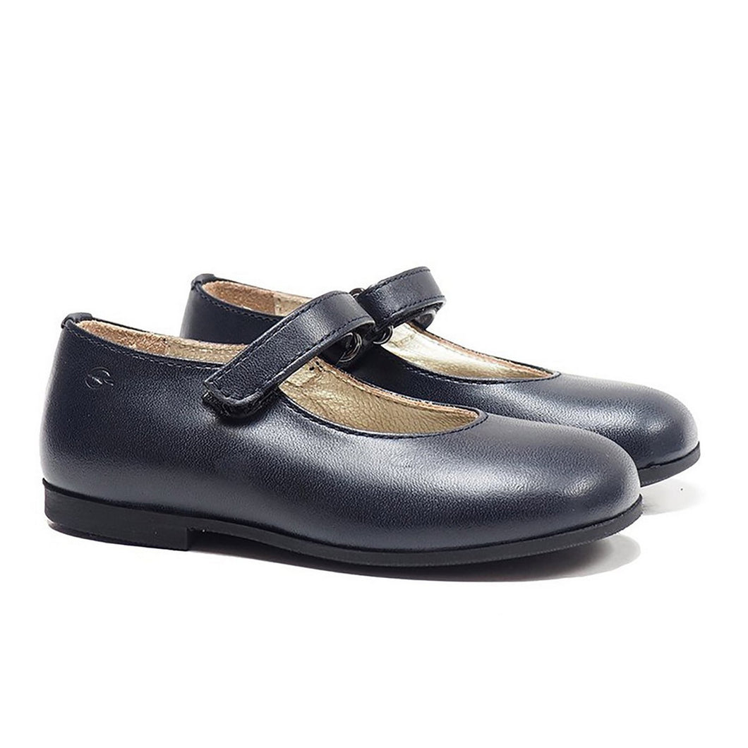 Ballerina in blue calf leather