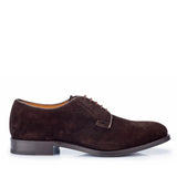 911 Alberto Derby Calfskin Suede Dark Brown