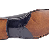 913 Alberto Double Monk Calfskin Leather Black