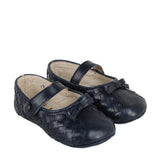 Newborn ballerina shoes in dark blue
