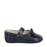 Newborn ballerina shoes in dark blue