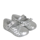 Newborn ballerina shoes in silver
