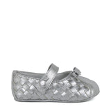 Newborn ballerina shoes in silver