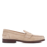 Women Moccasins in sand suede Leather