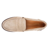 Women Moccasins in sand suede Leather