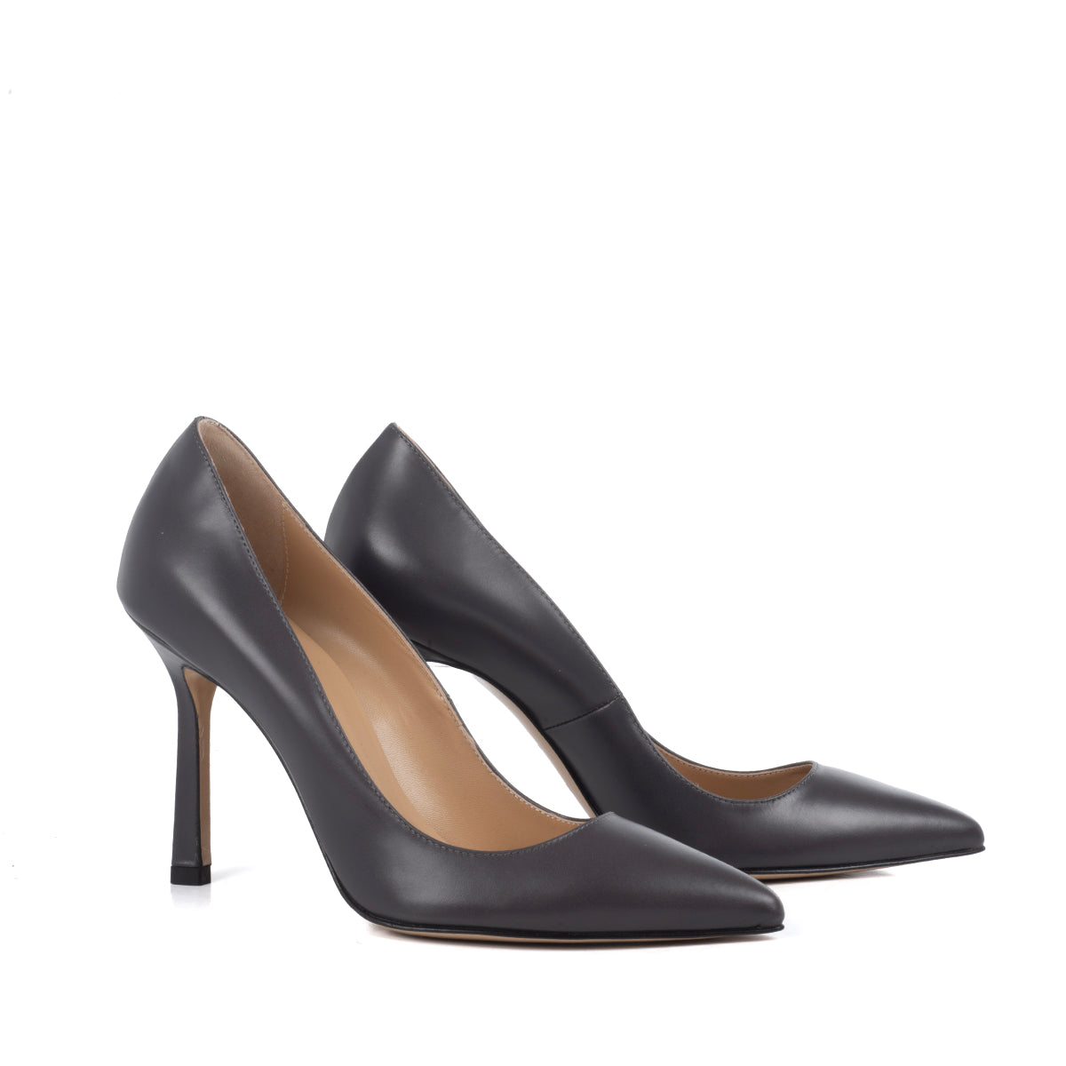 Décolleté stiletto heels dark grey