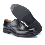 911 Alberto Derby Calfskin Leather Black Rubber