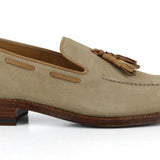 701 Enzo Tassels Loafer Suede Leather Milkshake
