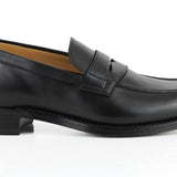 703 Enzo Penny Loafer Calfskin Leather Black