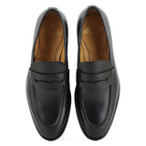 703 Enzo Penny Loafer Calfskin Leather Black
