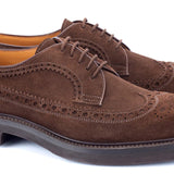 1181 Ettore Derby Brogue Suede Leather Brown