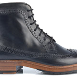 1164 Ettore Boot Brogue Calfskin Leather Black