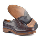 1161 Ettore Derby Brogue Calfskin Leather Brown