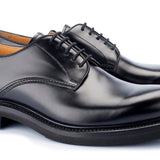 911 Alberto Derby Calfskin Leather Black Rubber
