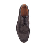 Gallucci Men's Dark Brown Waxed Suede Goodyear Welted Oxford Brogues