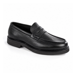 Men's Black Deerskin Goodyear Welted Penny Loafers