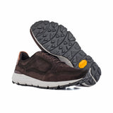 Men's Dark Brown Suede Gradient Effect Sneakers Italian Crafted