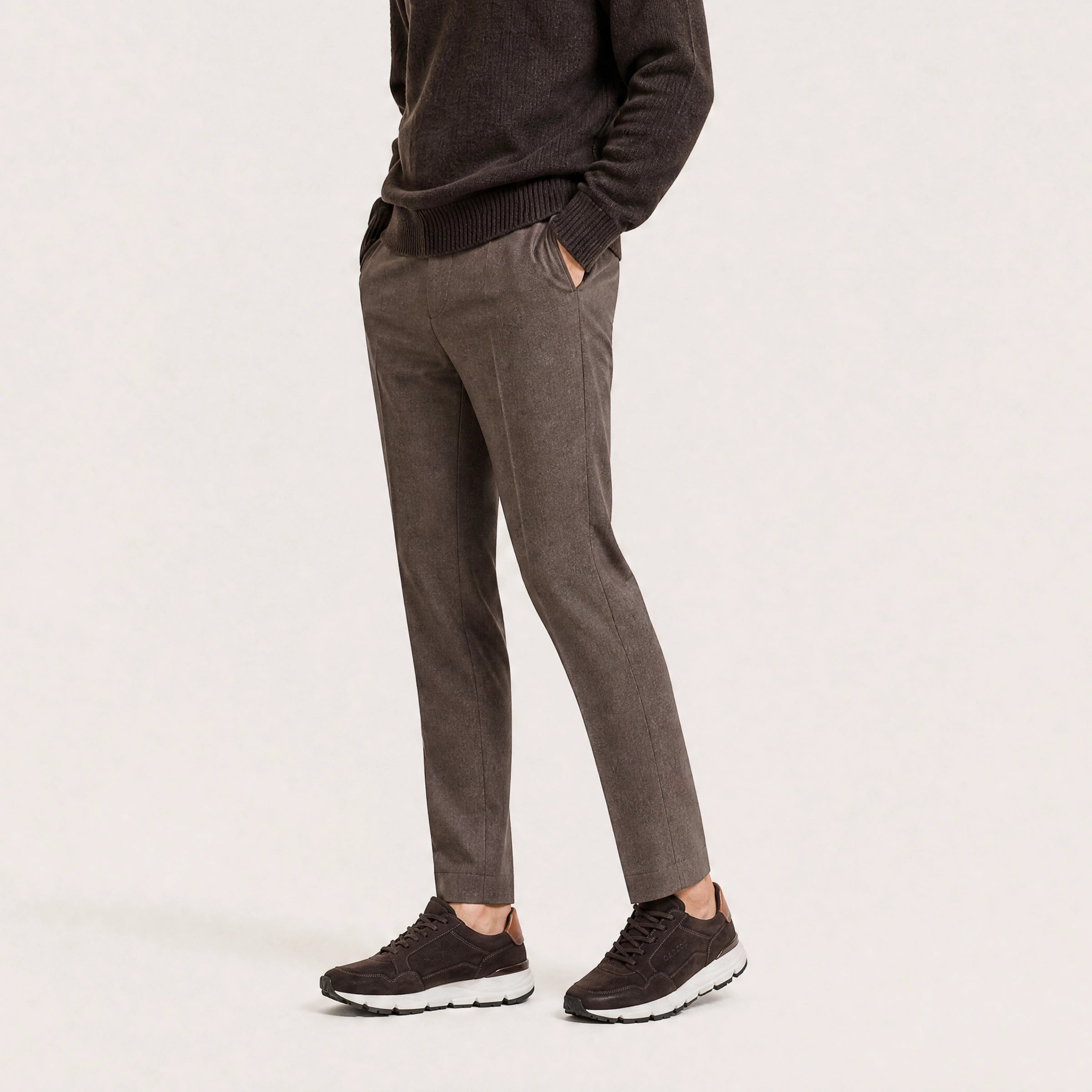 Men's Suede Sneakers with Trim Italian Crafted Gallucci