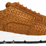 Men's Sneakers in Tan Woven calf and suede