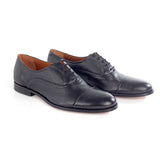 Gallucci Men's Black Deerskin Oxford Shoes