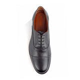 Gallucci Men's Black Deerskin Oxford Shoes
