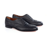 Men's Black Deer Leather Oxford Brogue