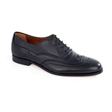Men's Black Deer Leather Oxford Brogue