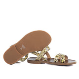 Sandals in Patented Leather animalier effect printed