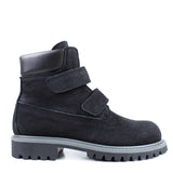 Outdoor boots - double strap - black nabuk